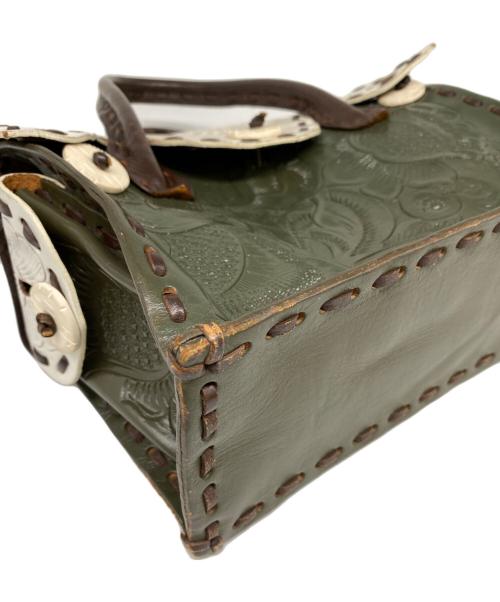 GRACE CONTINENTAL（（グレースコンチネンタル）GRACE CONTINENTAL (（グレースコンチネンタル) ハンドバッグ グリーン×ホワイトの古着・服飾アイテム