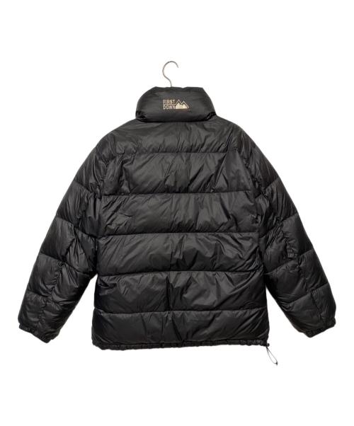 FIRST DOWN（ファーストダウン）FIRST DOWN (ファーストダウン) リバーシブルダウンジャケット ブラック×グリーン サイズ:Lの古着・服飾アイテム