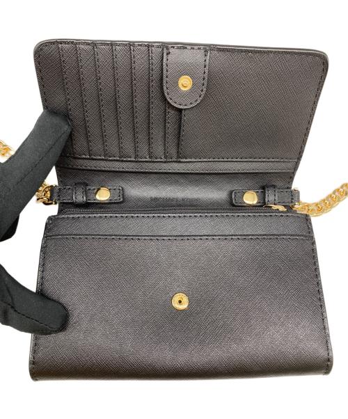 MICHAEL KORS（マイケル・コース）MICHAEL KORS (マイケル・コース) ショルダーウォレット ブラックの古着・服飾アイテム