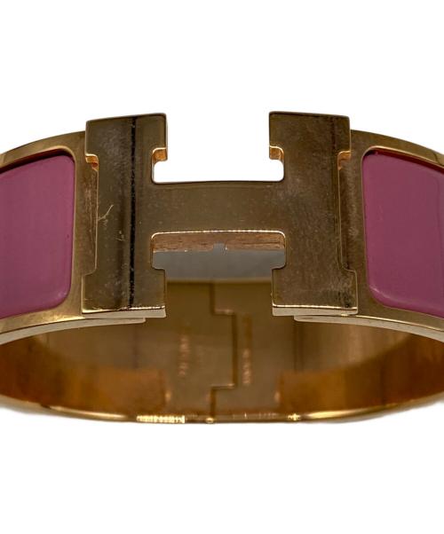 HERMES（エルメス）HERMES (エルメス) クリッククラック H ゴールド×ピンクの古着・服飾アイテム