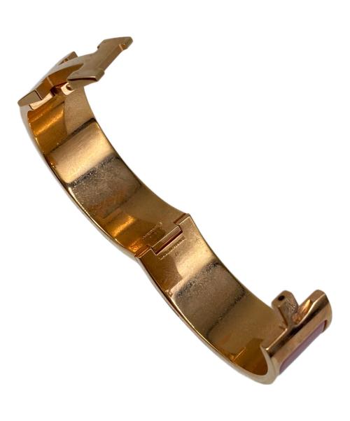 HERMES（エルメス）HERMES (エルメス) クリッククラック H ゴールド×ピンクの古着・服飾アイテム