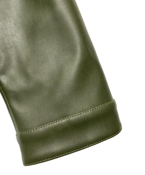 BACKERS（バッカーズ）BACKERS (バッカーズ) レザーブルゾン グリーン サイズ:Lの古着・服飾アイテム