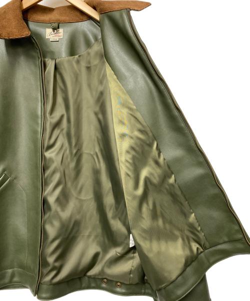 BACKERS（バッカーズ）BACKERS (バッカーズ) レザーブルゾン グリーン サイズ:Lの古着・服飾アイテム