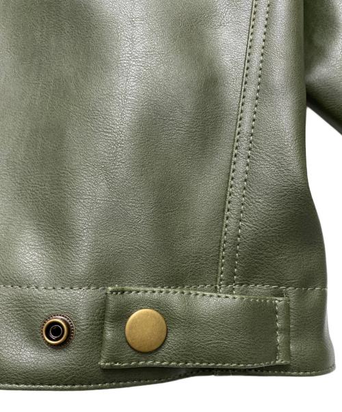 BACKERS（バッカーズ）BACKERS (バッカーズ) レザーブルゾン グリーン サイズ:Lの古着・服飾アイテム