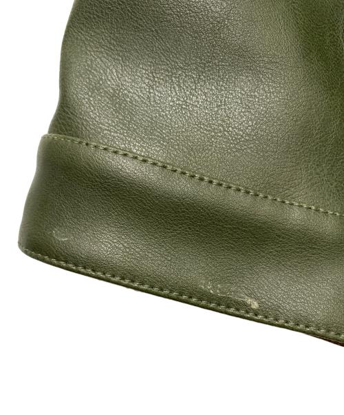 BACKERS（バッカーズ）BACKERS (バッカーズ) レザーブルゾン グリーン サイズ:Lの古着・服飾アイテム