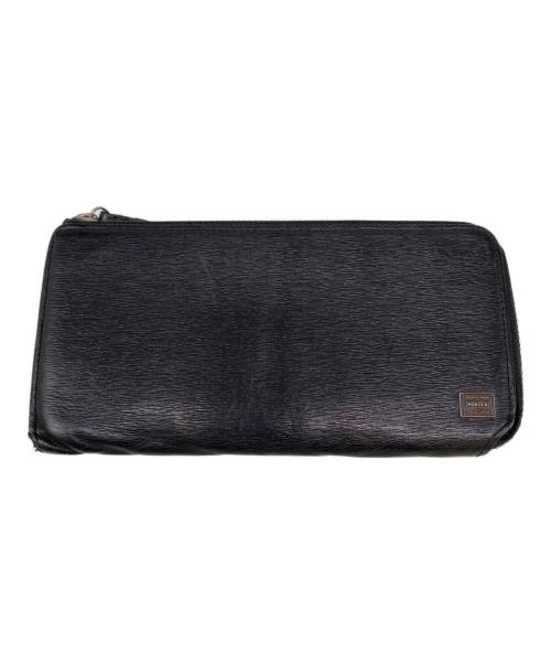 PORTER（ポーター）PORTER (ポーター) ラウンドファスナー財布 ブラックの古着・服飾アイテム