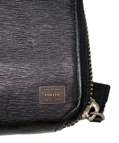 PORTER（ポーター）PORTER (ポーター) ラウンドファスナー財布 ブラックの古着・服飾アイテム