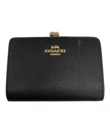 中古・古着通販】COACH (コーチ) がま口財布 ブラック｜ブランド・古着