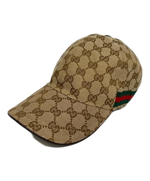 GUCCI（グッチ）GUCCI (グッチ) キャップ ブラウンの古着・服飾アイテム