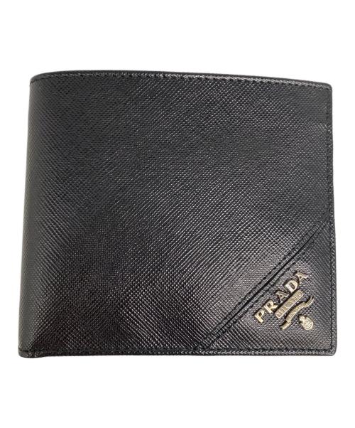 PRADA（プラダ）PRADA (プラダ) 2つ折り財布 ブラックの古着・服飾アイテム
