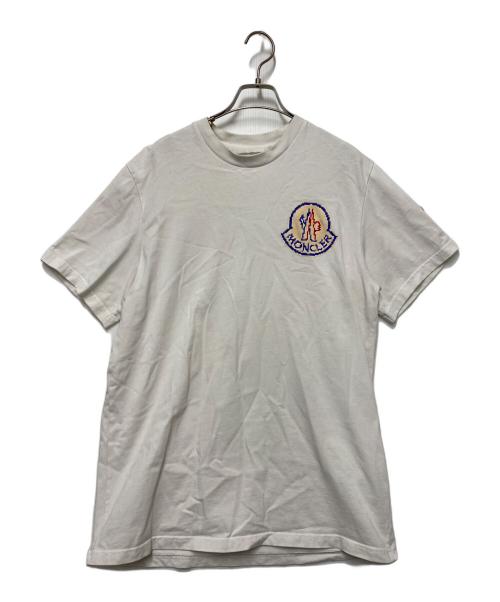 MONCLER（モンクレール）MONCLER (モンクレール) 半袖Tシャツ ホワイト サイズ:Lの古着・服飾アイテム