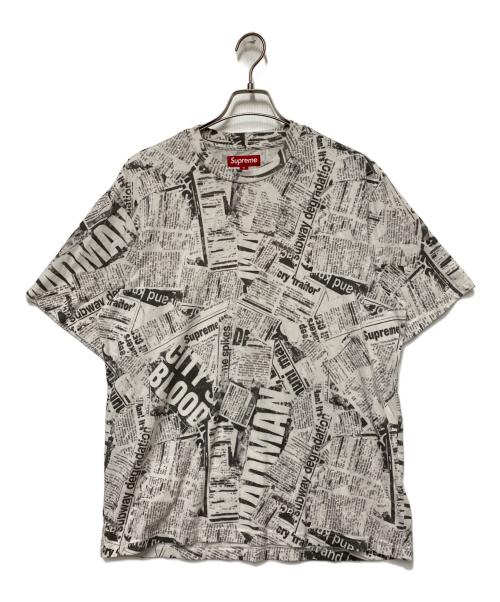 SUPREME（シュプリーム）Supreme (シュプリーム) NEWSPAPER TEE グレー サイズ:Mの古着・服飾アイテム