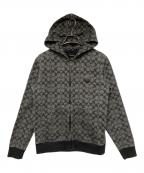 COACHコーチ）の古着「ジップパーカー」｜グレー×ブラック