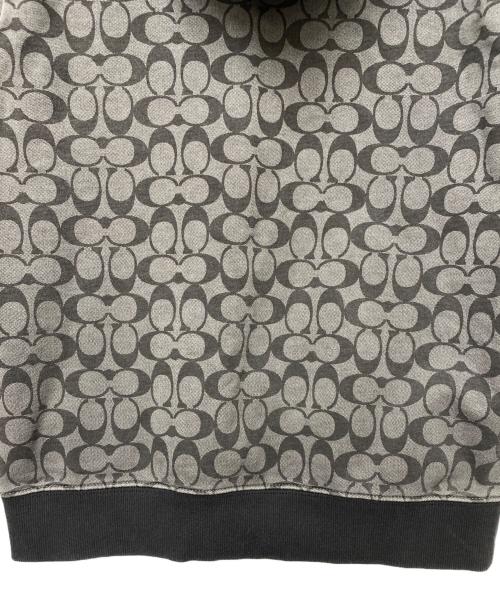 COACH（コーチ）COACH (コーチ) ジップパーカー グレー×ブラック サイズ:XSの古着・服飾アイテム