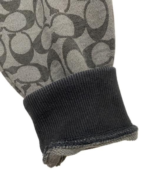 COACH（コーチ）COACH (コーチ) ジップパーカー グレー×ブラック サイズ:XSの古着・服飾アイテム