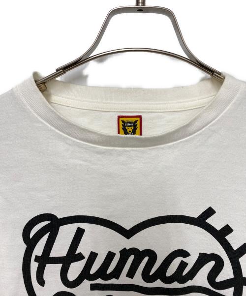 HUMAN MADE（ヒューマンメイド）HUMAN MADE (ヒューマンメイド) HEART LOGO L/S TEE ホワイト サイズ:Lの古着・服飾アイテム