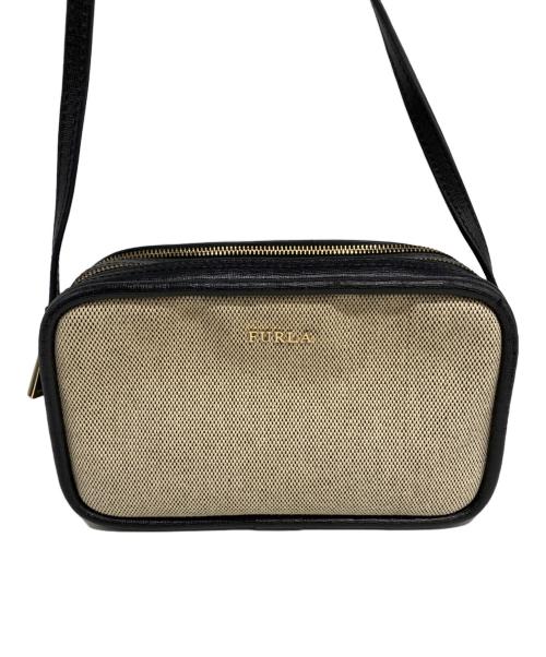 FURLA（フルラ）FURLA (フルラ) ショルダーバッグ ブラック×ベージュの古着・服飾アイテム