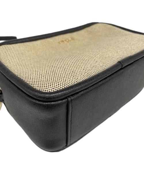 FURLA（フルラ）FURLA (フルラ) ショルダーバッグ ブラック×ベージュの古着・服飾アイテム
