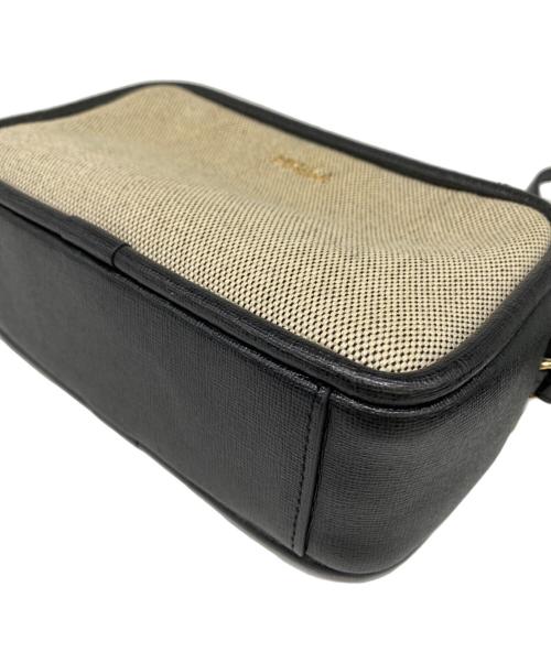 FURLA（フルラ）FURLA (フルラ) ショルダーバッグ ブラック×ベージュの古着・服飾アイテム