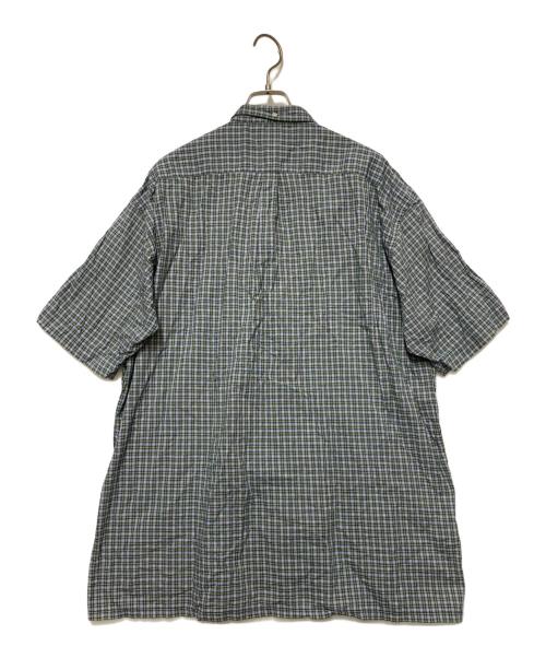 stussy（ステューシー）stussy (ステューシー) 半袖シャツ ネイビー×グリーン×イエロー サイズ:Lの古着・服飾アイテム