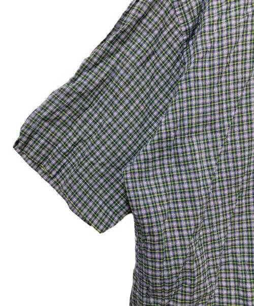 stussy（ステューシー）stussy (ステューシー) 半袖シャツ ネイビー×グリーン×イエロー サイズ:Lの古着・服飾アイテム