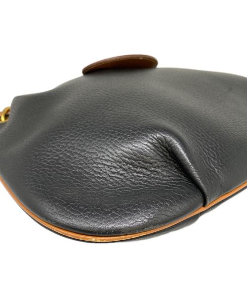 HERMES（エルメス）HERMES (エルメス) ショルダーバッグ ブラック×ブラウンの古着・服飾アイテム