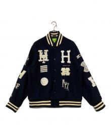 HUF（ハフ）の古着「20 YEAR CLASSIC H VARSITY JACKET」｜ネイビー