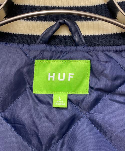 HUF（ハフ）HUF (ハフ) 20 YEAR CLASSIC H VARSITY JACKET ネイビー サイズ:Lの古着・服飾アイテム