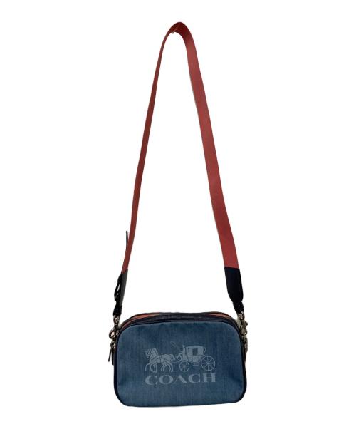 COACH（コーチ）COACH (コーチ) ショルダーバッグ インディゴ×ピンクの古着・服飾アイテム