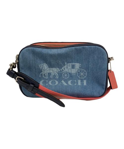 COACH（コーチ）COACH (コーチ) ショルダーバッグ インディゴ×ピンクの古着・服飾アイテム