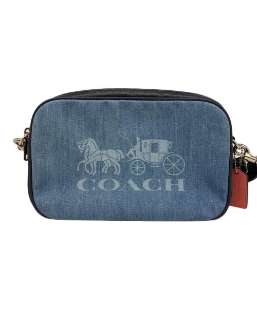 COACH（コーチ）COACH (コーチ) ショルダーバッグ インディゴ×ピンクの古着・服飾アイテム