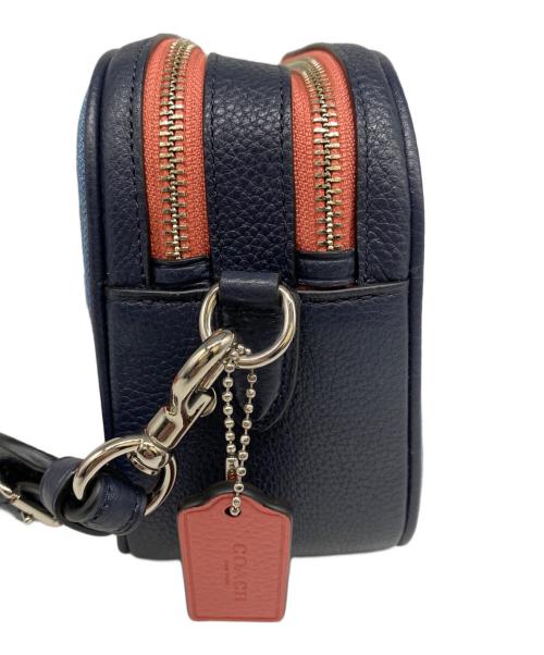 COACH（コーチ）COACH (コーチ) ショルダーバッグ インディゴ×ピンクの古着・服飾アイテム