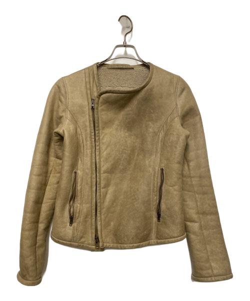 salvatore santoro（サルヴァトーレサントロ）salvatore santoro (サルヴァトーレサントロ) ムートンジャケット ベージュ サイズ:40の古着・服飾アイテム