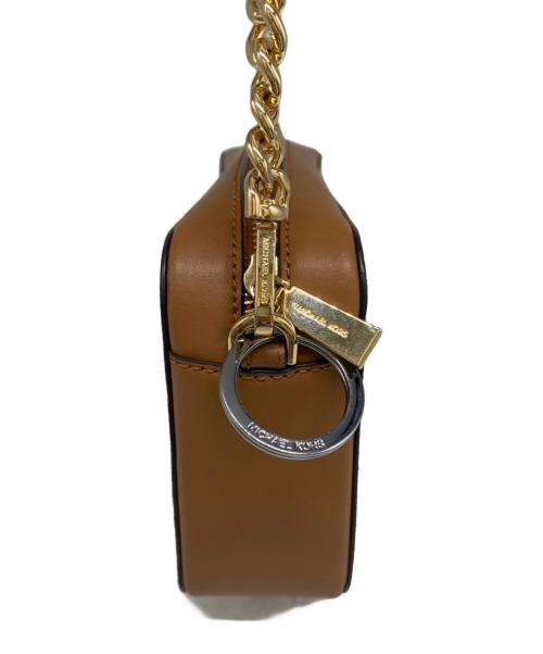 MICHAEL KORS（マイケル・コース）MICHAEL KORS (マイケル・コース) ショルダーバッグ ホワイト×ブラウンの古着・服飾アイテム