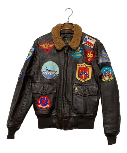 COCKPIT（コックピット）COCKPIT (コックピット) Top Gun Navy G-1 Jacket ブラウン サイズ:38の古着・服飾アイテム