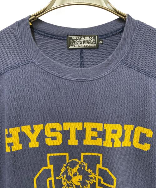 Hysteric Glamour（ヒステリックグラマー）Hysteric Glamour (ヒステリックグラマー) サーマルカットソー ネイビー サイズ:XLの古着・服飾アイテム