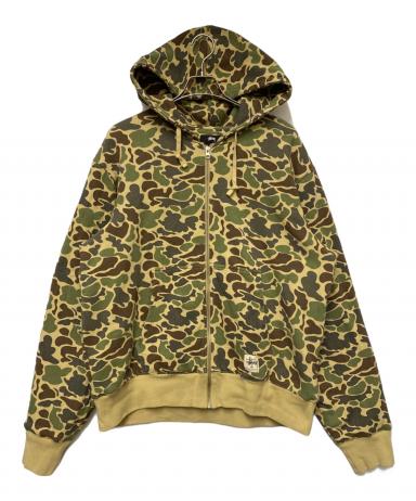 中古・古着通販】stussy (ステューシー) CAMO DOUBLE FACE ZIP HOODIE