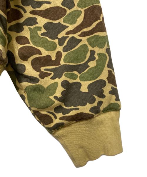 stussy（ステューシー）stussy (ステューシー) CAMO DOUBLE FACE ZIP HOODIE グリーン×ベージュ サイズ:XLの古着・服飾アイテム