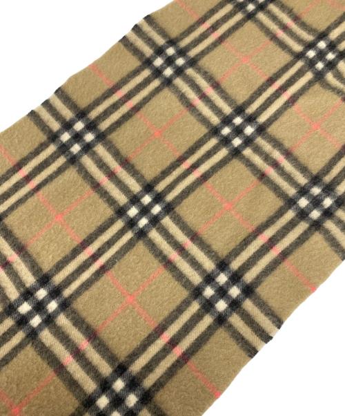 BURBERRY LONDON（バーバリーロンドン）BURBERRY LONDON (バーバリーロンドン) マフラー ブラウン×ピンクの古着・服飾アイテム