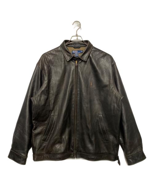POLO RALPH LAUREN（ポロ・ラルフローレン）POLO RALPH LAUREN (ポロ・ラルフローレン) レザージャケット ブラウン サイズ:XLの古着・服飾アイテム