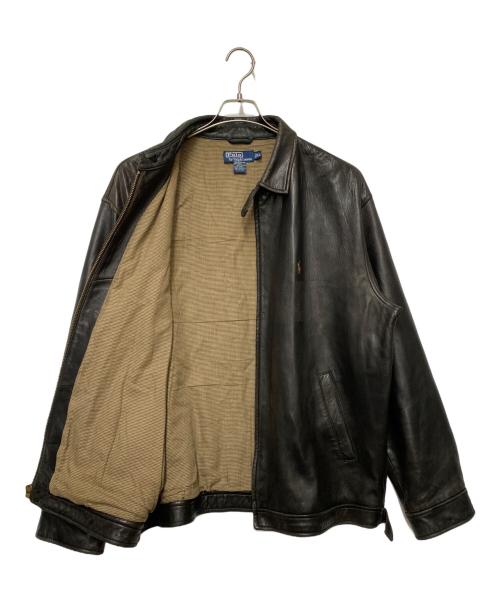 POLO RALPH LAUREN（ポロ・ラルフローレン）POLO RALPH LAUREN (ポロ・ラルフローレン) レザージャケット ブラウン サイズ:XLの古着・服飾アイテム