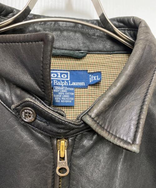 POLO RALPH LAUREN（ポロ・ラルフローレン）POLO RALPH LAUREN (ポロ・ラルフローレン) レザージャケット ブラウン サイズ:XLの古着・服飾アイテム