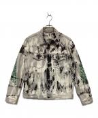 DIESELディーゼル）の古着「ブリーチデニムジャケット」｜グレー