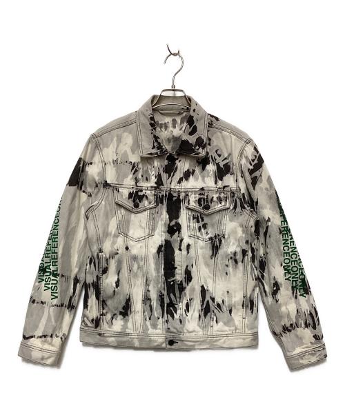 DIESEL（ディーゼル）DIESEL (ディーゼル) ブリーチデニムジャケット グレー サイズ:Mの古着・服飾アイテム