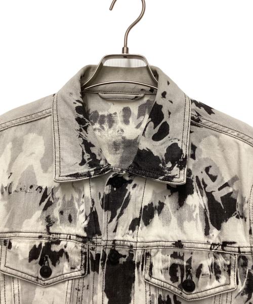 DIESEL（ディーゼル）DIESEL (ディーゼル) ブリーチデニムジャケット グレー サイズ:Mの古着・服飾アイテム