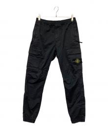 STONE ISLAND（ストーンアイランド）の古着「ガーメントダイ テーパード カーゴパンツ」｜ブラック