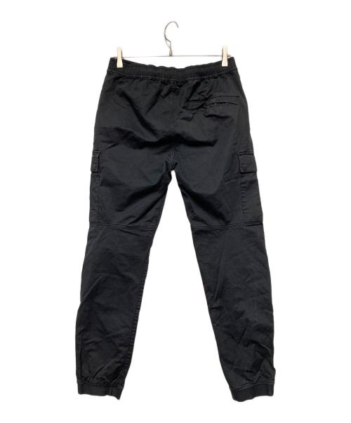 STONE ISLAND（ストーンアイランド）STONE ISLAND (ストーンアイランド) ガーメントダイ テーパード カーゴパンツ ブラック サイズ:78.5の古着・服飾アイテム