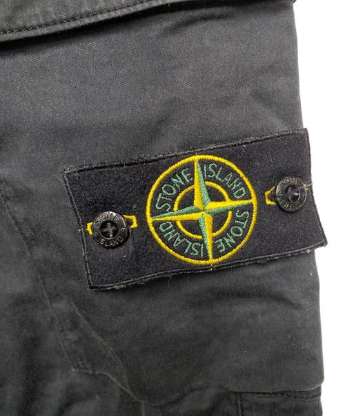 STONE ISLAND（ストーンアイランド）STONE ISLAND (ストーンアイランド) ガーメントダイ テーパード カーゴパンツ ブラック サイズ:78.5の古着・服飾アイテム