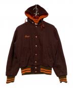 EMPIREエンパイア）の古着「フーデッドスタジャン」｜ボルドー
