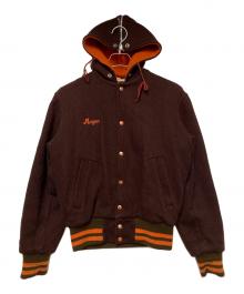 EMPIRE（エンパイア）の古着「フーデッドスタジャン」｜ボルドー